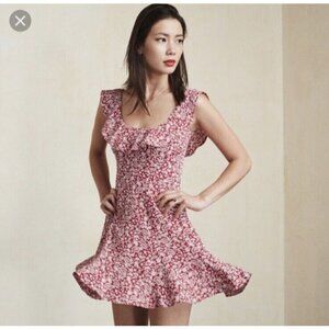 Reformation Perla Dress Gibraltar Red Bandana Print Size 2